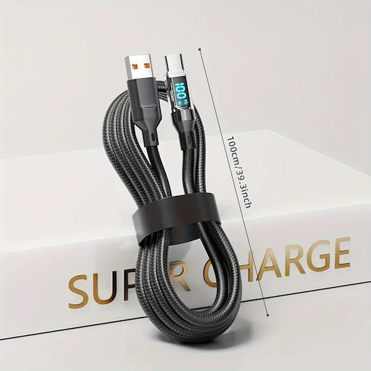 Panora LED USB 2.0 Cable USB-C Male - USB-C 100W PD Black 1m