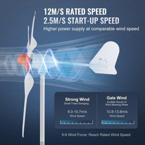 Vevor 800w 12v 3-Blade Wind Turbine Generator & Mppt Controller Fssflwlfdj10wov8nv9