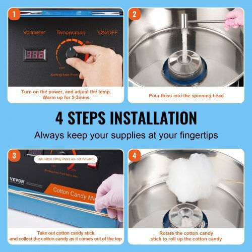 Vevor Commercial Cotton Candy Machine 1000W