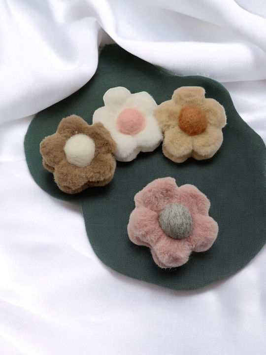 Kids Hair Clasp Flower in Pink Color