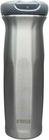 N'Oveen Μπουκάλι Θερμός Ανοξείδωτο 630ml Silver