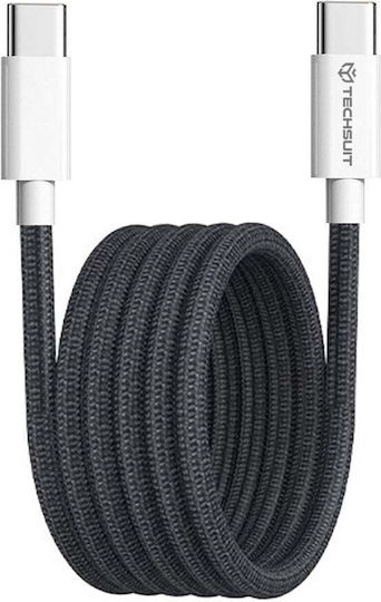 Techsuit Pcb114d USB 2.0 Cable USB-C male - USB-C 60W PD Μαύρο 1m