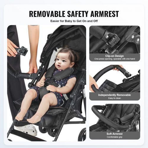Vevor Umbrella Stroller Black 14.97kg