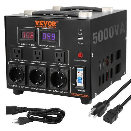 Transformator de tensiune Vevor 5000W pentru sarcini grele, certificat CE Dyzhq110v230vqlpqv2