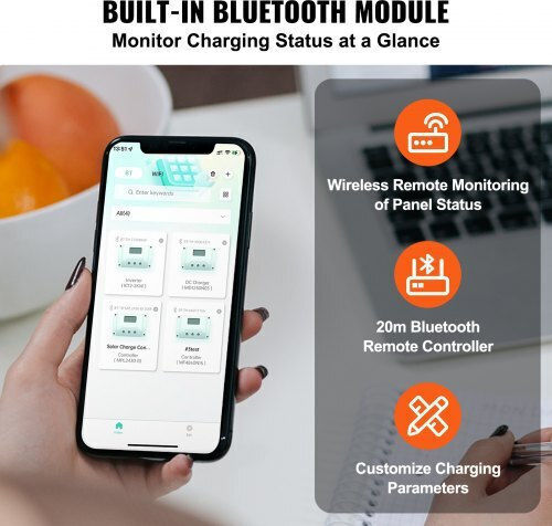 Vevor 50a Mppt Ηλιακός Ρυθμιστής Φόρτισης Bluetooth Dytyncdkzqnzl3oa4v9