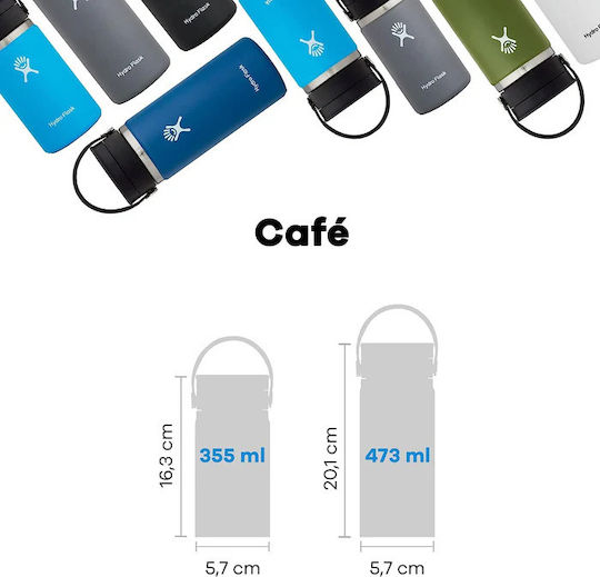 Hydro Flask Coffee Flex Sip Lid Ποτήρι Θερμός Ανοξείδωτο BPA Free 473ml Λευκό με Θηλιά
