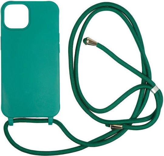 Mobile Origin Back Cover Silicon cu Curea Verde (iPhone 14)