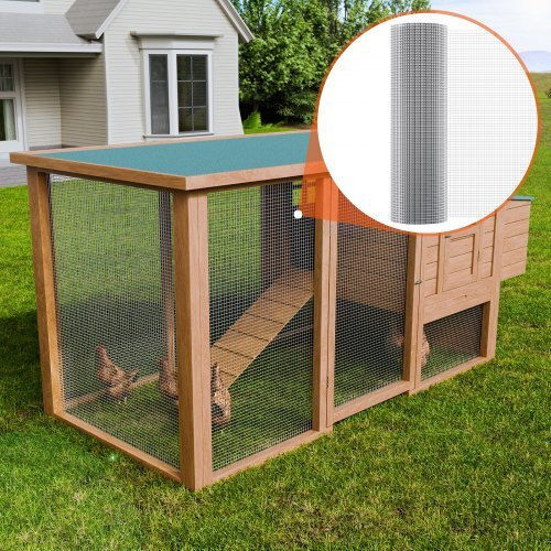 Vevor Draht für Gartenzaun Verzinkt 1.27x91.44cm 1Stück Silver