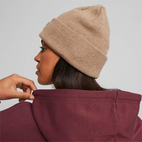 Archive Beanie Unisex Σκούφος Πλεκτός σε Καφέ χρώμα