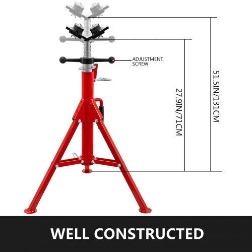 Vevor Βάση Σωλήνων V-head 1107a Αναδιπλούμενη Χωρητικότητα 2 Τόνων 28-51.5 Ίντσες 4 Μπάλες Μεταφοράς Jj1107a4ytgjvx001v0