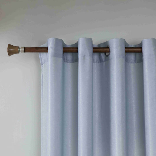 My Home Luxury Grommet Light Blue Curtains 140x290cm