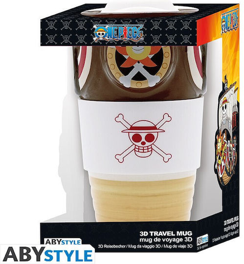 Abysse One Piece Sticlă Termos Plastic 450ml Ceramic cu Pai
