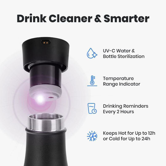 Noerden Liz Bottle Thermos Stainless Steel 350ml Black