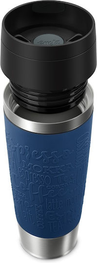 Emsa Travel Glass Thermos Stainless Steel 500ml Black