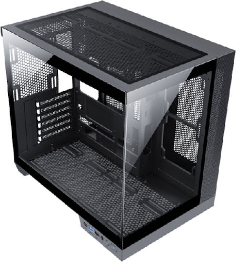 Serioux Shadow Gaming Midi Tower Κουτί Υπολογιστή με Πλαϊνό Παράθυρο και RGB Φωτισμό Μαύρο