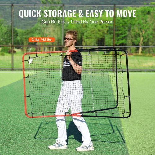Vevor Baseball & Softball Rebound Net 3x4.5 Ft 3-in-1 Trainer