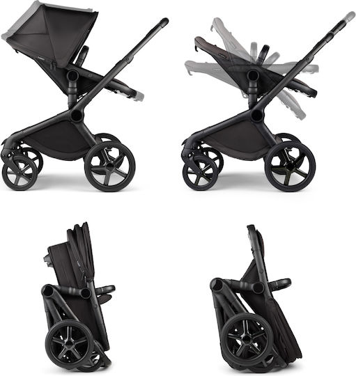 Bugaboo Fox 5 Ρυθμιζόμενο Καρότσι 2 σε 1 Kατάλληλο για Nεογέννητο Black Moonlight