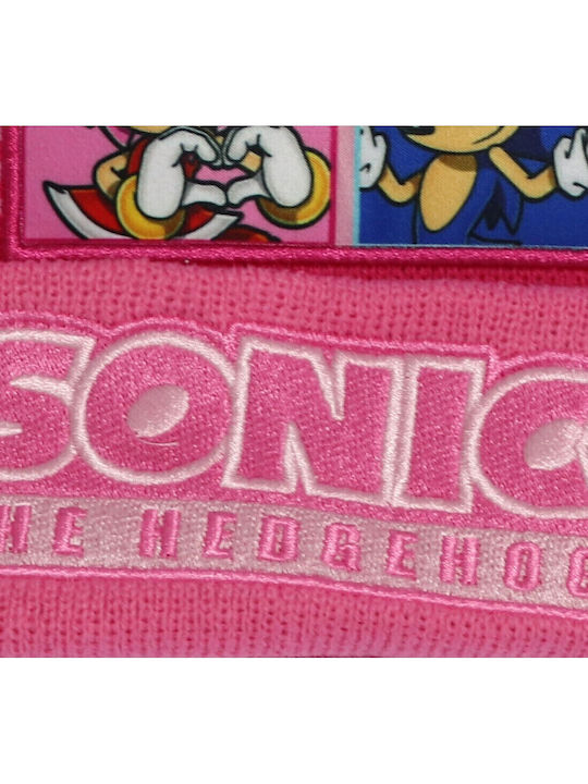 Sonic Παιδικό Σκουφάκι Πλεκτό Ροζ