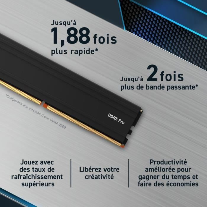 Crucial 48GB DDR5 RAM cu 2 module (2x24GB) și Viteză 5600 pentru