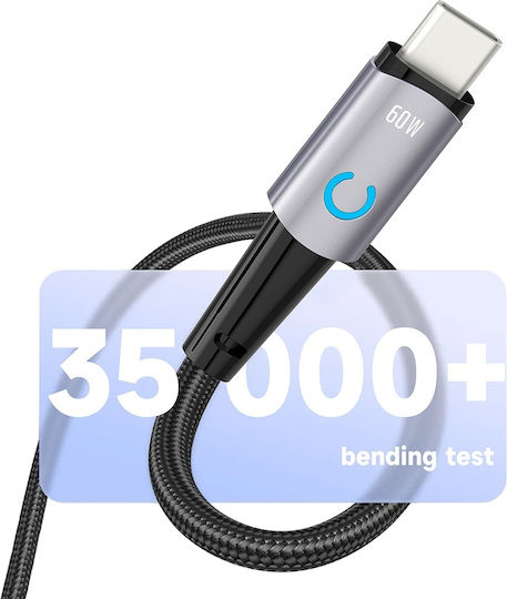Lito LED USB 2.0 Kabel USB-C männlich - USB-C 60W Schwarz 1.2m