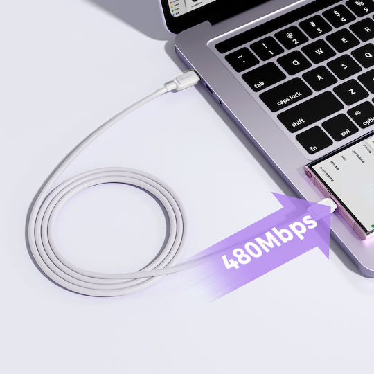 Joyroom S-CC100A14 USB 2.0 Cable USB-C Male - USB-C 100W PD White 1.2m