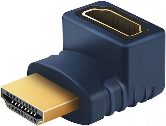 Cabletime AV599 Konverter HDMI männlich zu HDMI männlich Blau 1Stück