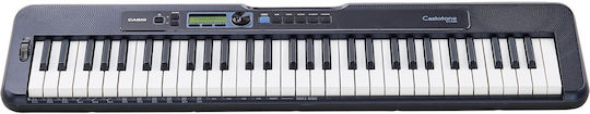 Casio Keyboard with 61 Dynamic Keys with Stand and Headphones Black Bundle