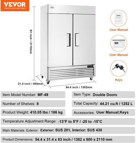 Vevor Επαγγελματικός Καταψύκτης