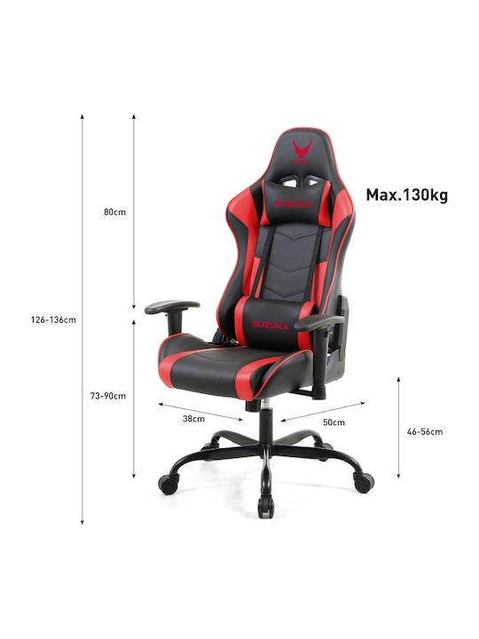 Platinet Suzuka Artificial Leather Gaming Chair Black/Red