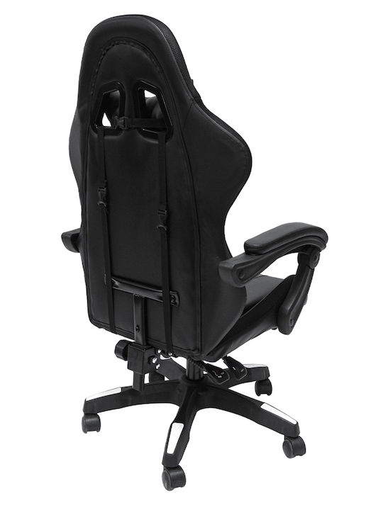 HomeMarkt Darren Καρέκλα Gaming Δερματίνης Μαύρη