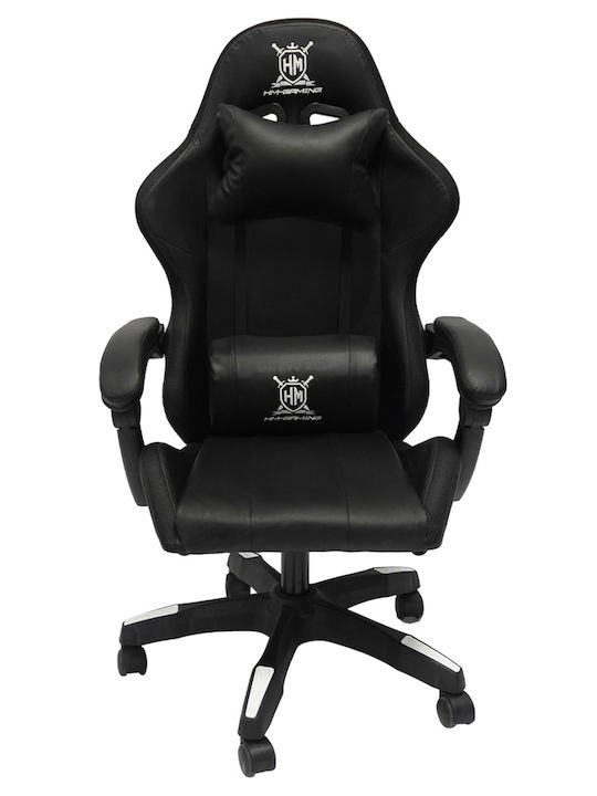 HomeMarkt Darren Καρέκλα Gaming Δερματίνης Μαύρη