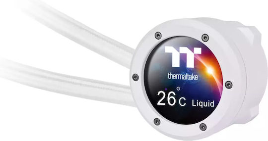 Thermaltake Thermaltake TH240 Ultra EX Snow Edition v2 Water Cooling System AIO CPU with 2 Fans 120mm and ARGB Lighting White