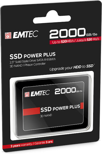 Emtec X150 SSD 2TB τύπου 2.5'' με σύνδεση SATA III ECSSD2TX150