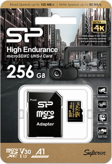 Silicon Power V30 MicroSDXC 256GB U3 V30 UHS-I 100MB/s С Адаптер