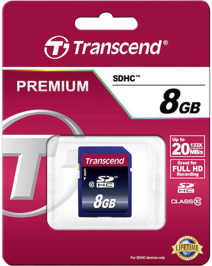 Transcend Premium 200x SDHC 8GB Class 10 UHS-I