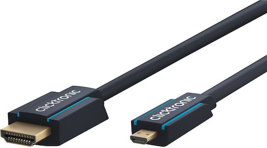 Clicktronic HDMI 2.0 Premium High Speed 4K 60Hz HDR Cable HDMI male - micro HDMI male 2m Μαύρο