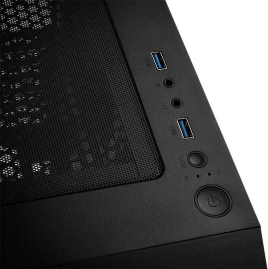 BitFenix Nova Mesh SE TG RGB Геймърско бюро Midi Tower Компютърна кутия със страничен прозорец Черен