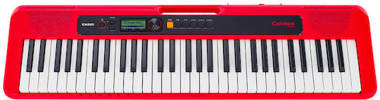 Casio Keyboard CT-S200 with 61 Keys Standard Touch with Stand and Headphones Red Set 2