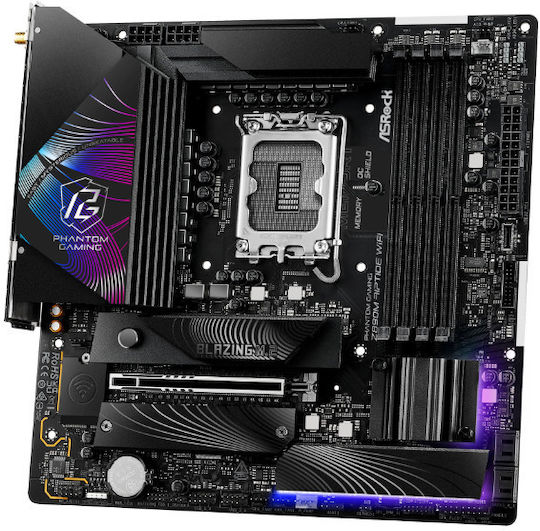 ASRock Phantom Gaming Z890M Riptide WiFi Motherboard Micro ATX with Intel 1851 Socket