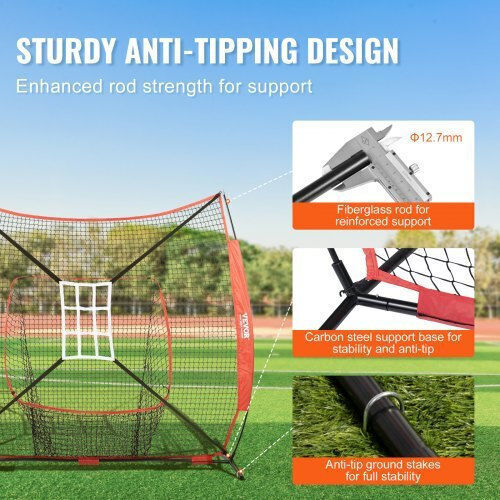 Vevor Baseball Training Net 7x7 Ft Portable Frame Accessories 77ycdpjxlw77g44gzv0