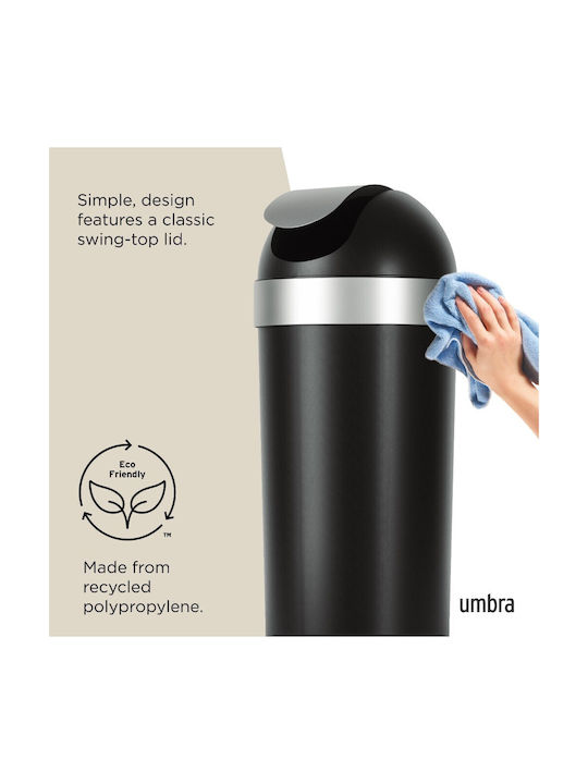 Umbra Κάδος Απορριμμάτων Πλαστικός Μαύρος 65x42x31cm