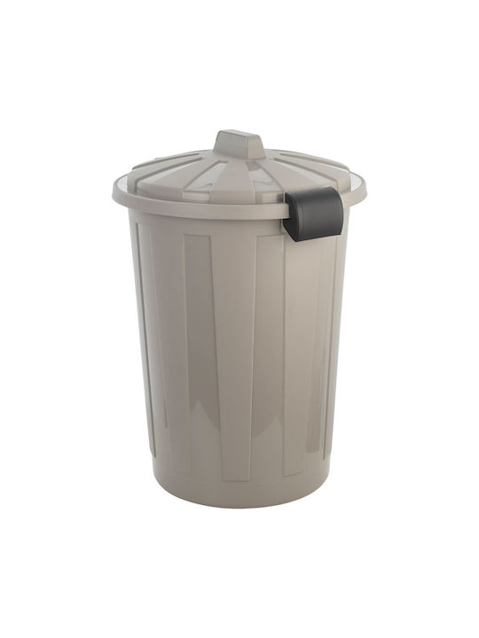 Estia Waste Bin Waste Plastic Brown 60lt 1pcs