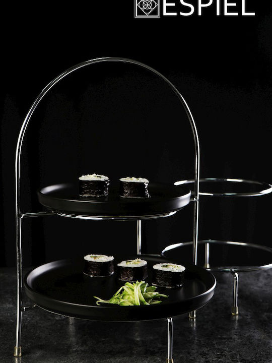 Espiel Metallic Dessert Tower Stand with 3 Tiers Silver Ø51cmxY51cm 29x51x51cm 3pcs