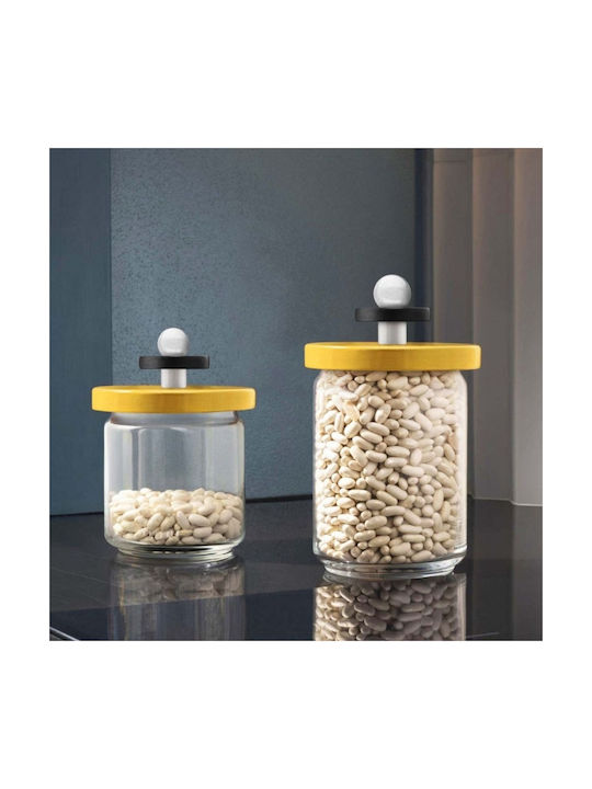 Alessi Vase General Use with Lid Glass Yellow 1000ml