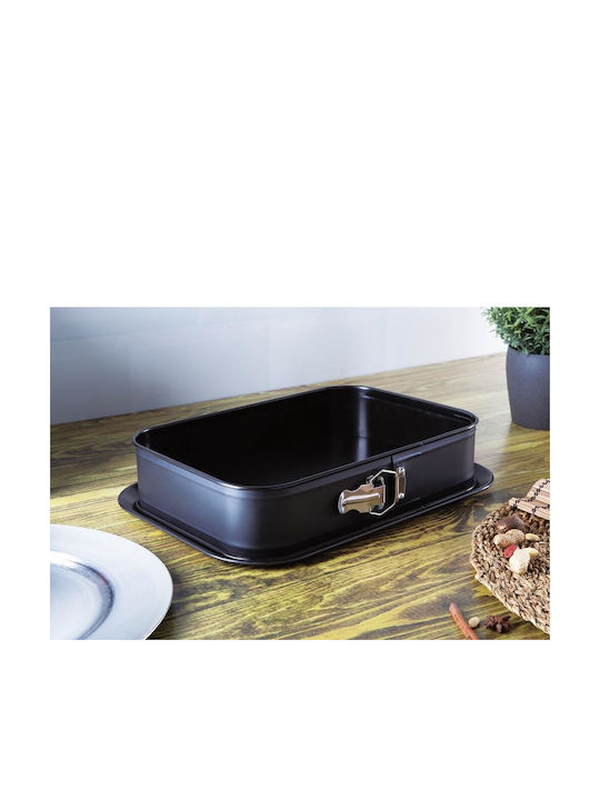 Berlinger Haus Black Silver Collection Форма за сладкарство за кексове Правоъгълници от алуминий с отделяща се основа 39x27x7.5бр 1бр