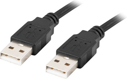 Lanberg USB 2.0 Кабел USB-A мъжки - USB-A мъжки Черно 0.5м CA-USBA-20CU-0005-BK