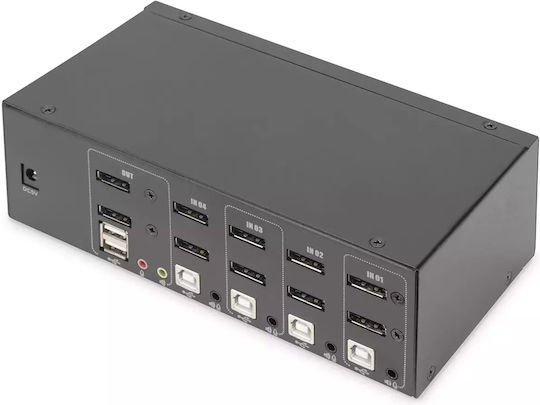 Digitus DS-12882 KVM Switch 4 Port Dual Display 4K