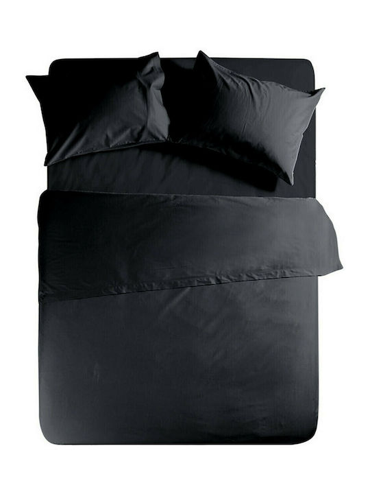 Nef-Nef Homeware Sheet Semi Double with Elastic 120x200+30cm. Basic 016797 1136-Black