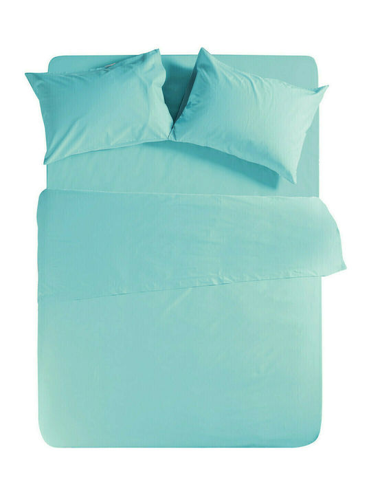 Nef-Nef Homeware Sheet King Size with Elastic 180x200+35cm. Aqua