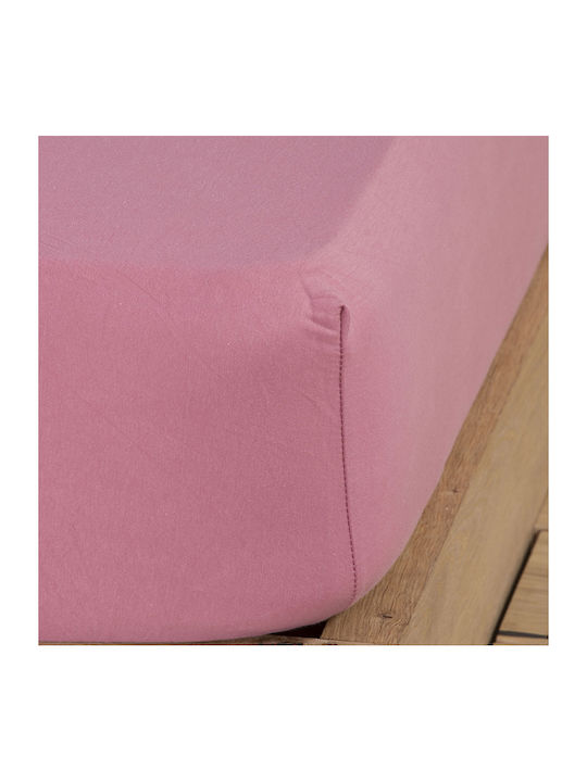 Nef-Nef Homeware Sheet for Single Bed with Elastic 100x200+30cm. Jersey 016711 Apple